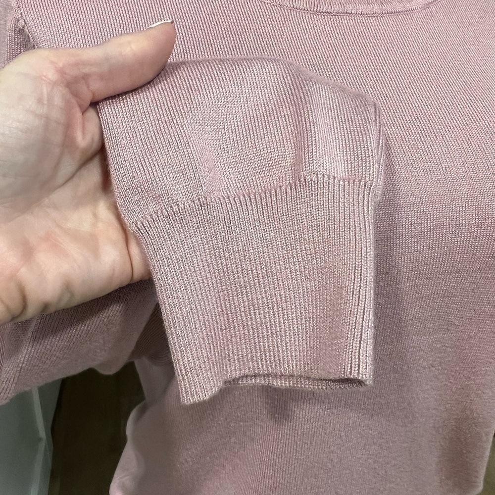 26 INTERNATIONAL lavender/pink long sleeve mock neck lightweight sweater - Picture 5 of 12